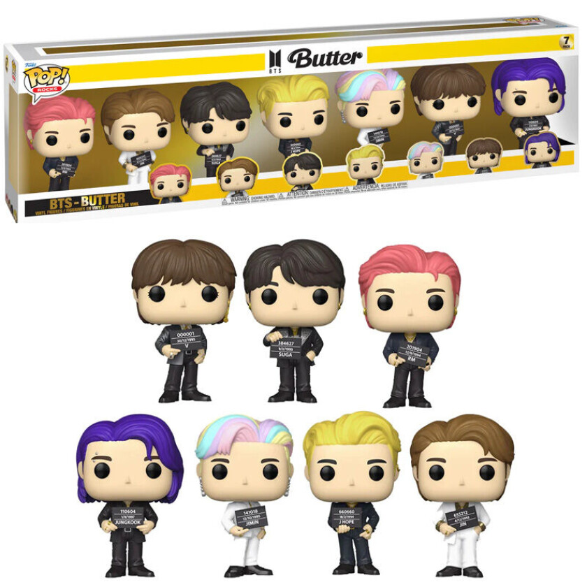 Bilde av Funko Pop! Rocks: Bts Butter - 7-Pakning Med Bts Figurer