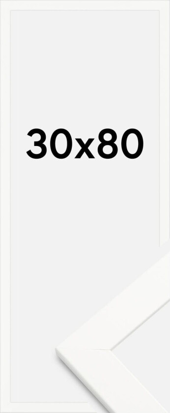 Ramme Trendline Akrylglass Hvit 30x80 Cm