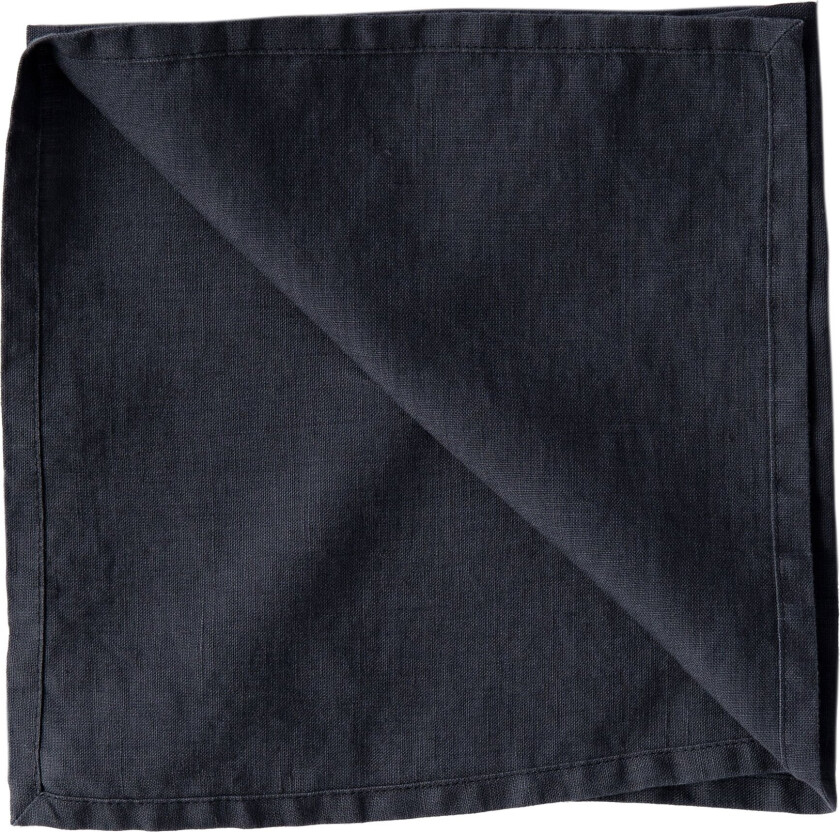 Washed linen stoffserviett 45 x 45 cm Night blue