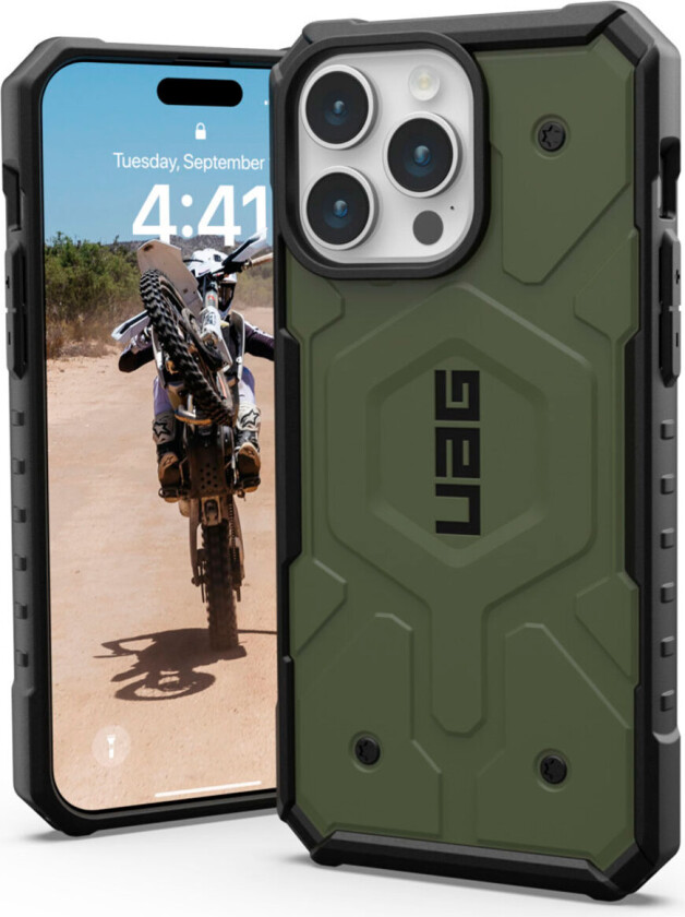 iPhone 15 Pro Max PATHFINDER Series Deksel - MagSafe Kompatibel - Olive
