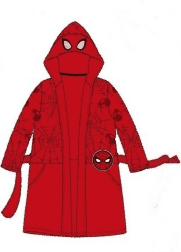 Coral fleece Badekåpe - Red - 128