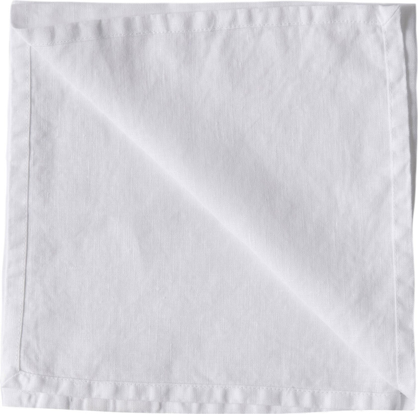 Washed linen stoffserviett 45 x 45 cm Bleached white