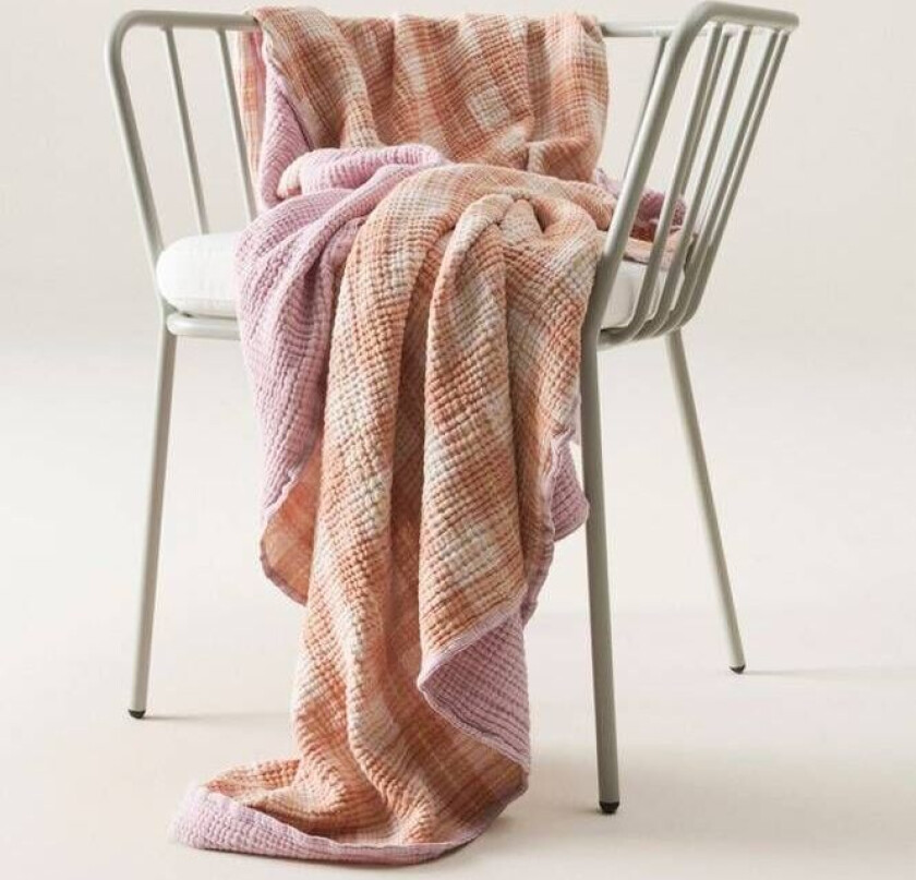 pledd 140x200 cm Oransje /rosa