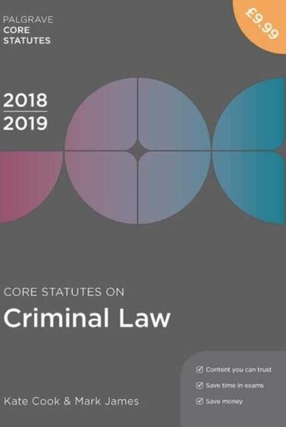 Core Statutes on Criminal Law 2018-19 av Kate Cook, Mark James