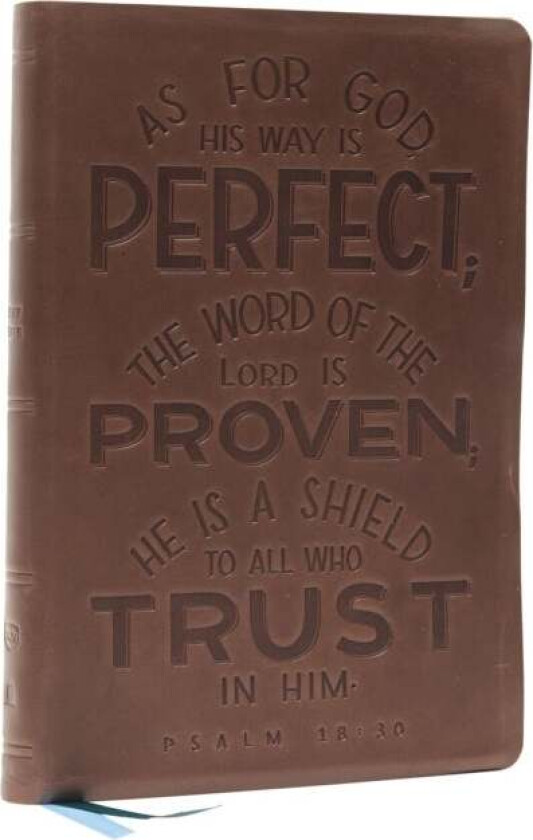 NKJV, Thinline Bible, Verse Art Cover Collection, Genuine Leather, Brown, Red Letter, Comfort Print av Thomas Nelson