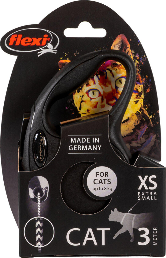 Bilde av Flexi Cat New Classic XS kattebånd - svart