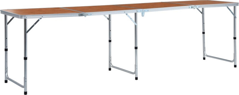 Sammenleggbart campingbord aluminium 240x60 cm