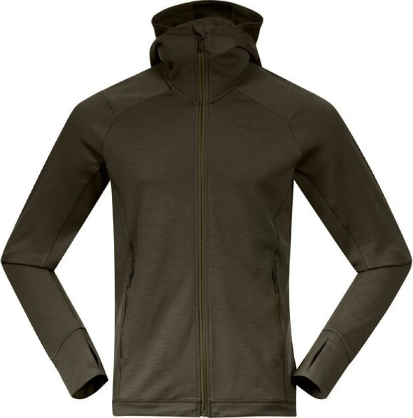 Bilde av Men's Ulstein Wool Hood Jacket S, Dark Green Mud