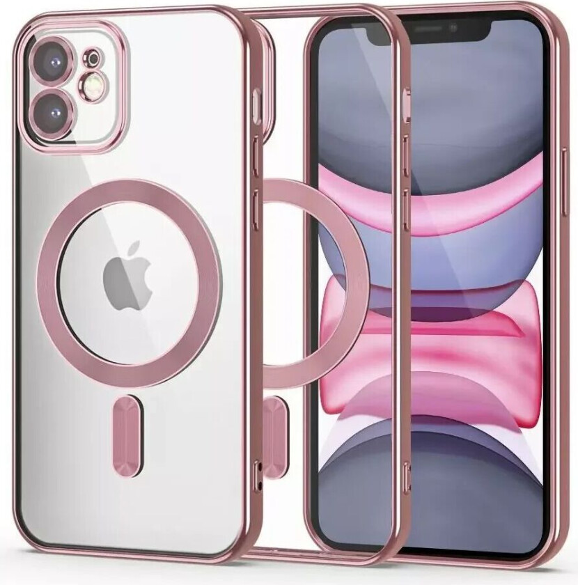 Tech-Protect iPhone 11 Tech-Protect MagShine Deksel - MagSafe Kompatibel - Gjennomsiktig / Rose Gold