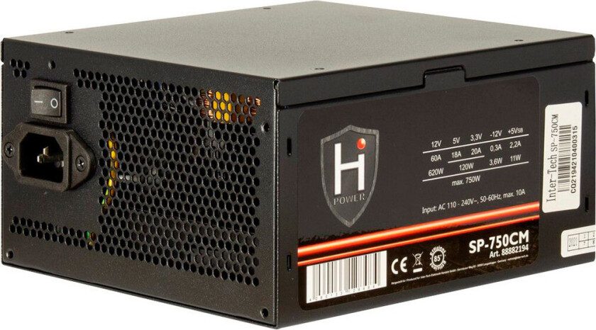 HiPower SP-750CM Strømforsyning (PSU) - 750 Watt - 140 mm - 80 Plus Not certified