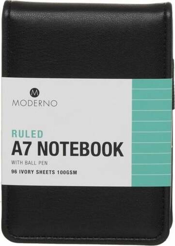 Notatbok Moderno Sort A7 Hard Linjer