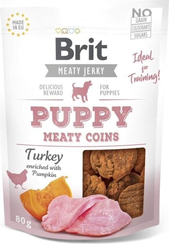 Brit Care Puppy Meaty Jerky Coins Turkey 80 g