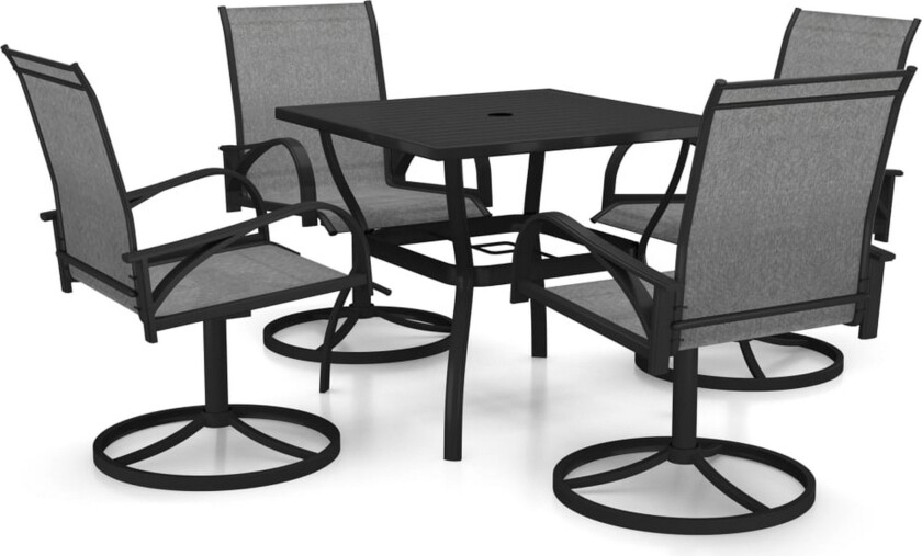 Spisestue for hage 5 deler textilene og stål