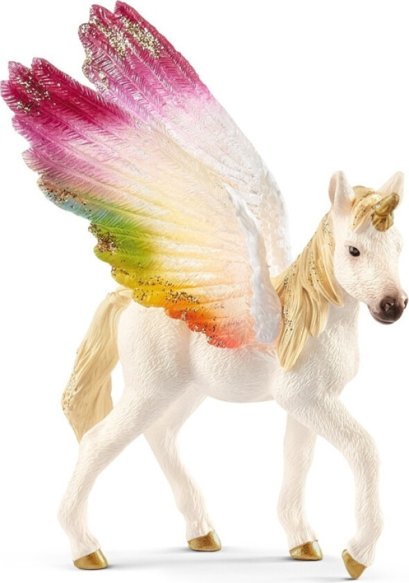 Winged rainbow unicorn foal