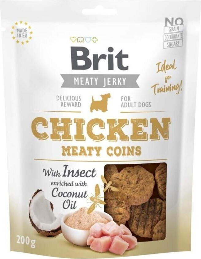 Brit Care Meaty Jerky Coins Chicken Insect (200 g)