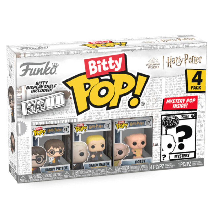 Bilde av Funko Bitty Pop! Harry Potter 4-Pakning - Harry Potter / Draco Malfoy / Dobby