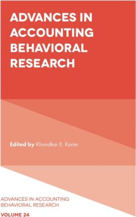 Advances in Accounting Behavioral Research