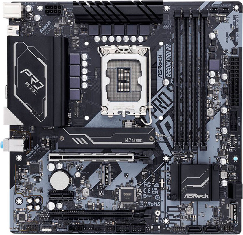B660M Pro RS Hovedkort - Intel B660 - Intel LGA1700 socket - DDR4 RAM - Micro-ATX