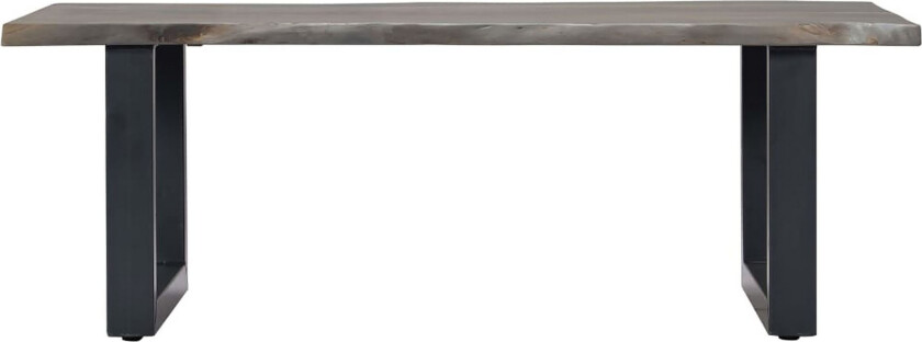 Sofabord med livlige kanter grå 115x60x40 cm heltre akasie