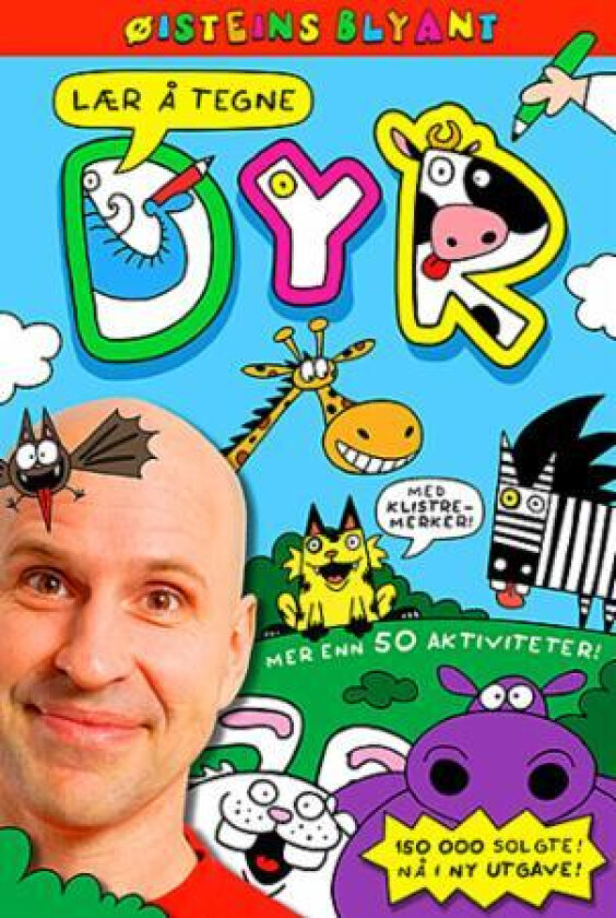 Øisteins blyant. Lær å tegne dyr. Med klistremerke