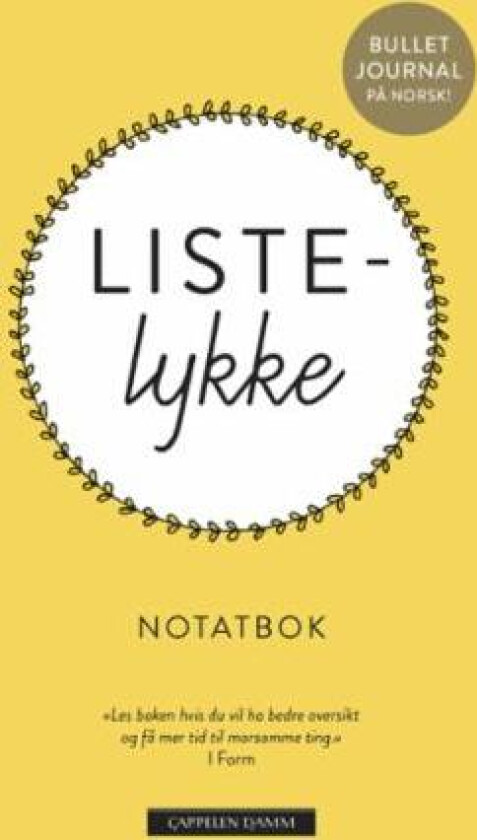 Listelykke. Notatbok