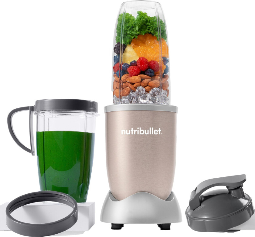NutriBullet NB907CP, Matlagingsblender, 0,946 l, 900 W, Sort, Gull