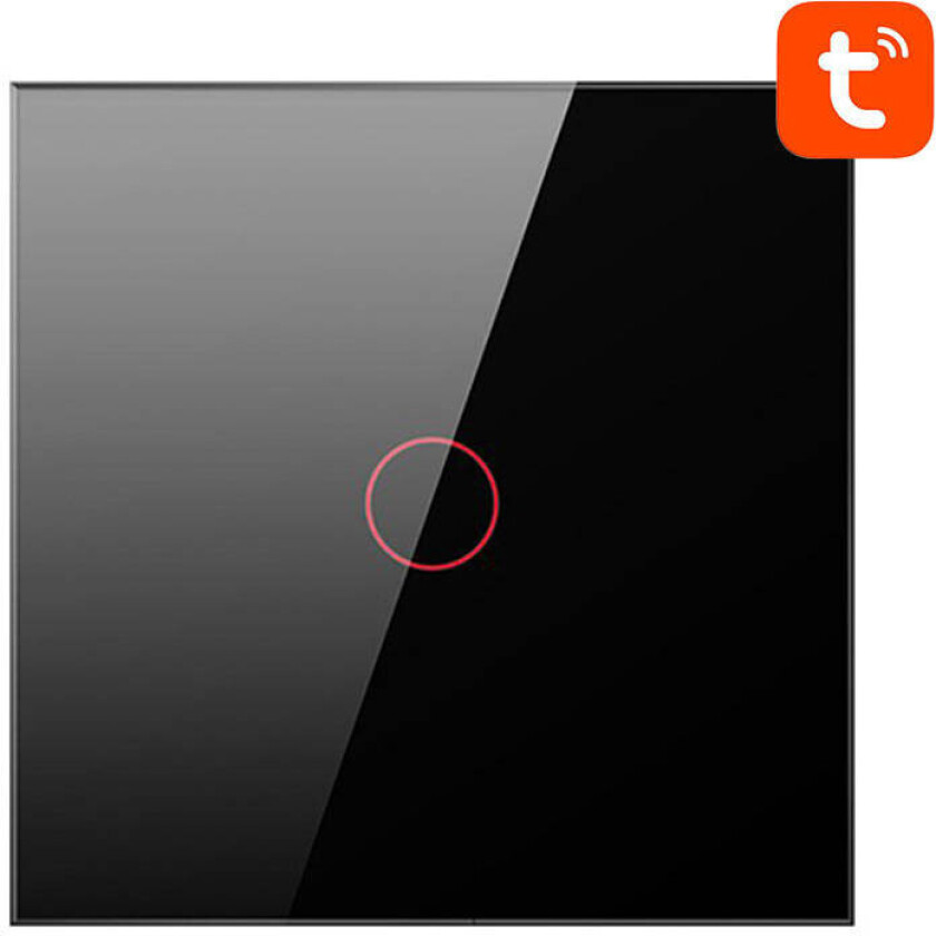 Touch Light Switch ZigBee LZTS02-EU-B1 Single Without Neutral TUYA (Black)