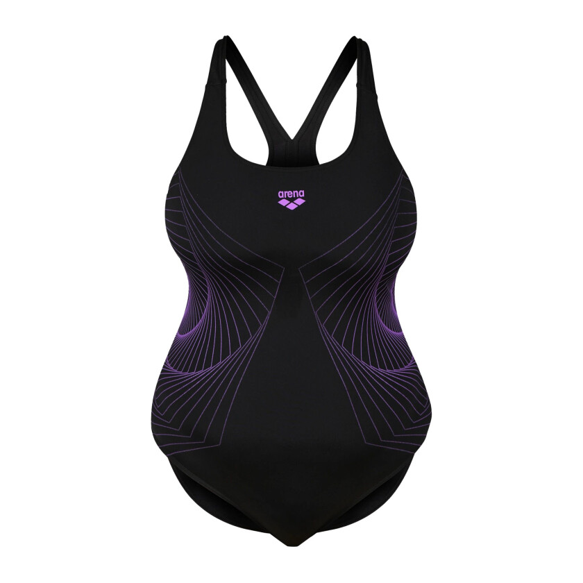 Arena Spiral Vision One Piece B Plus, badedrakt dame Black-Black