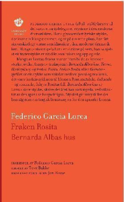Frøken Rosita, eller Blomsterspråket ; Bernarda Albas hus : to skodespel av Federico Garcia Lorca