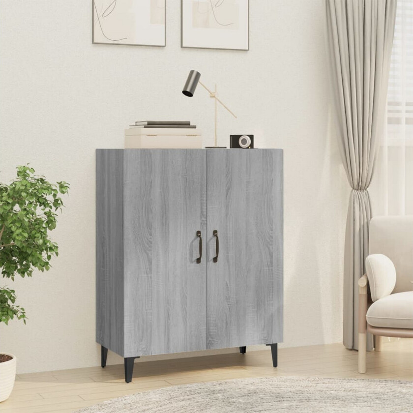 Skjenk grå sonoma 70x34x90 cm konstruert tre