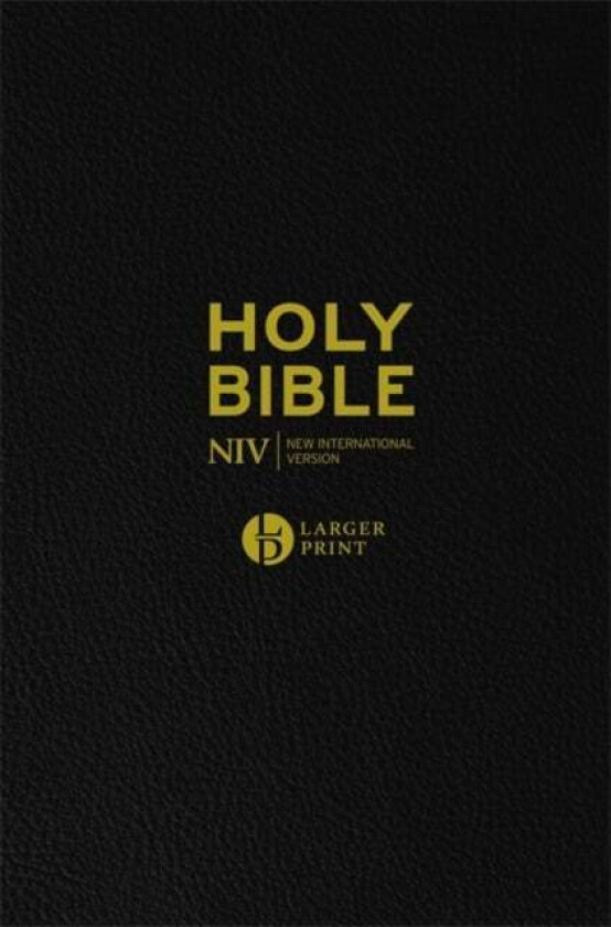NIV Larger Print Black Leather Bible av New International Version
