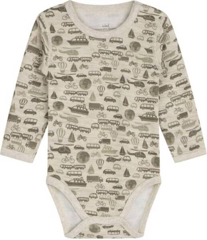 Hust & Claire Body I Ull/bambus M/kjøretøy, Wheat Mel.