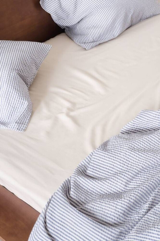 ZACK SATIN laken økologisk Lys beige