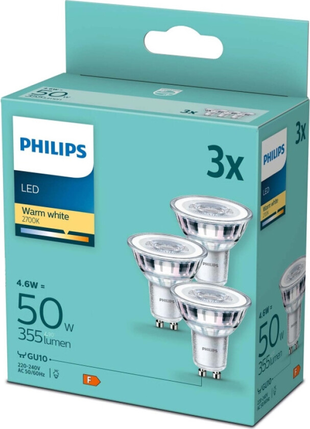 PAR16 4,6W/827 (50W) 36° 3-pack