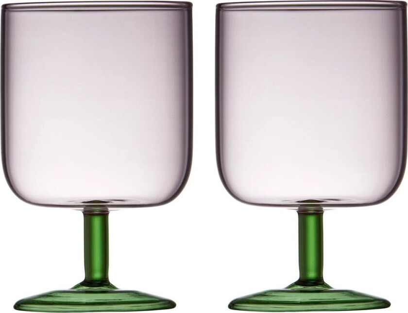 Torino vinglass 30 cl 2-pakning Pink-green