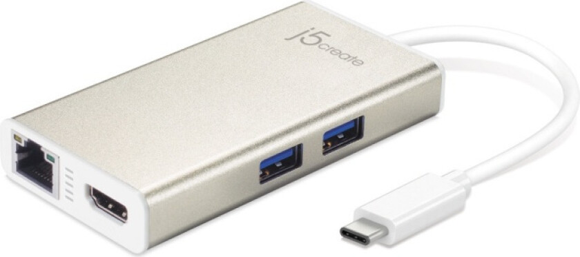 J5create Usb-C Multiadapter - Hdmi, Ethernet, Usb 3.1 Hub, Pd 2.0