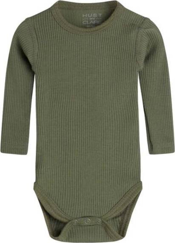 Hust & Claire Berry Ribb Body I Ull/lyocell, Olivine