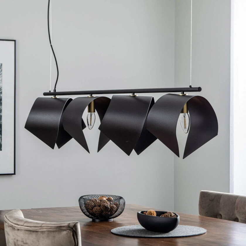 Mikolay hengelampe, 4 lyskilder, svart