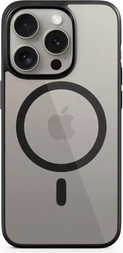 iPhone 15 Pro Max Mag+ Hero Deksel - MagSafe-Kompatibel - Gjennomsiktig / Svart