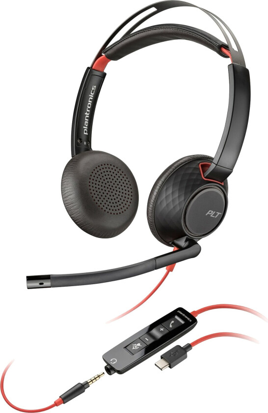 5220 Blackwire Usb C Hodesett 3,5 Mm Jakk, Usb-c Stereo Svart