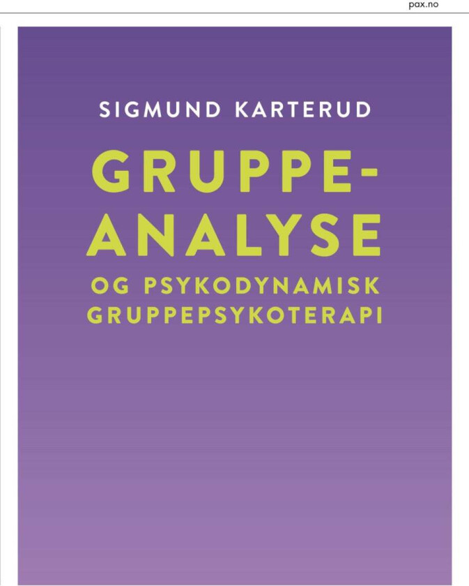 Gruppeanalyse og psykodynamisk gruppepsykoterapi av Sigmund Karterud