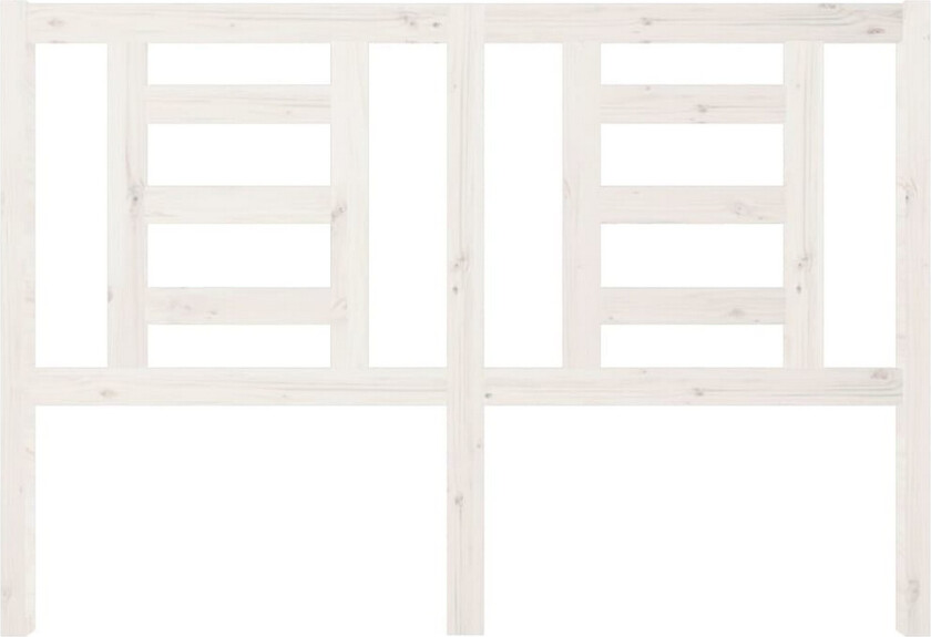 Sengegavl hvit 146x4x100 cm heltre furu