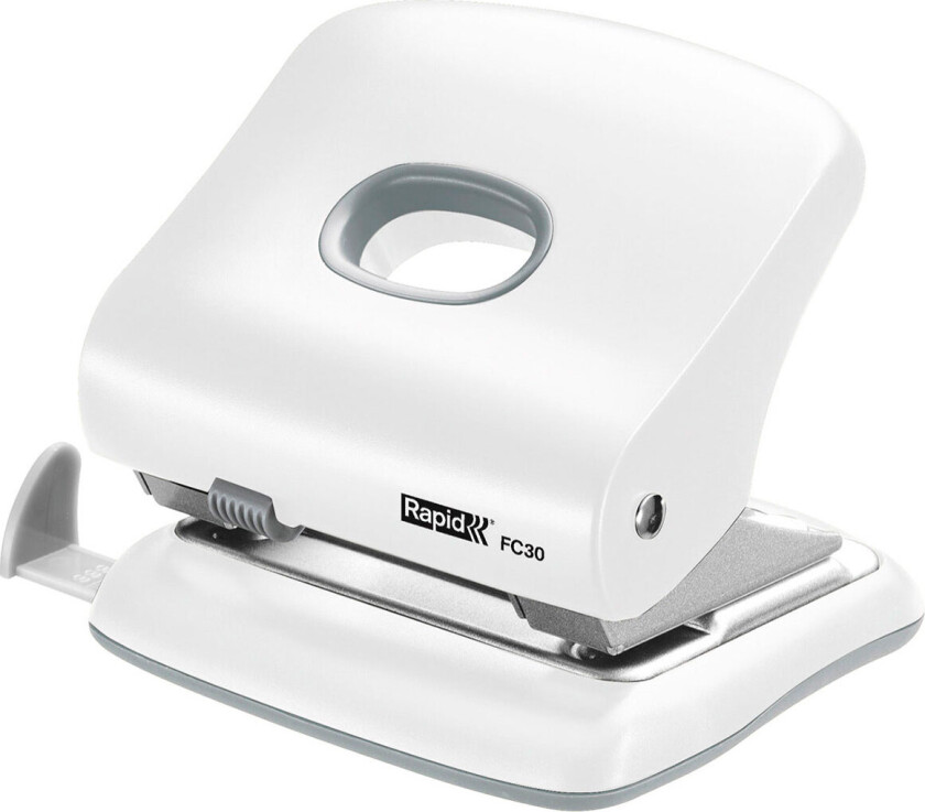 FC30 - hole punch - 30 sheets - 2 holes - metal ABS plastic - white