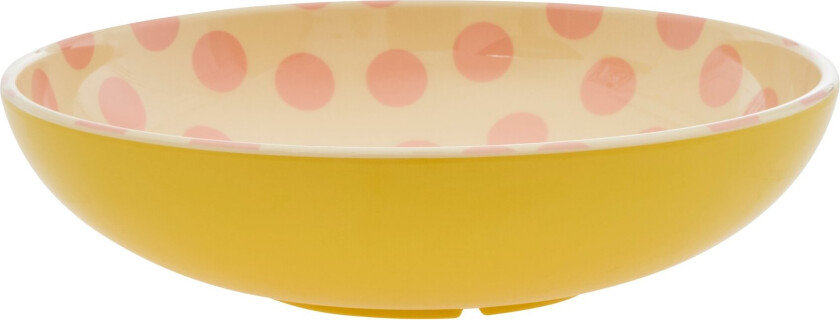 Rice salatskål melamin Ø 29,9 cm Pink dots-yellow