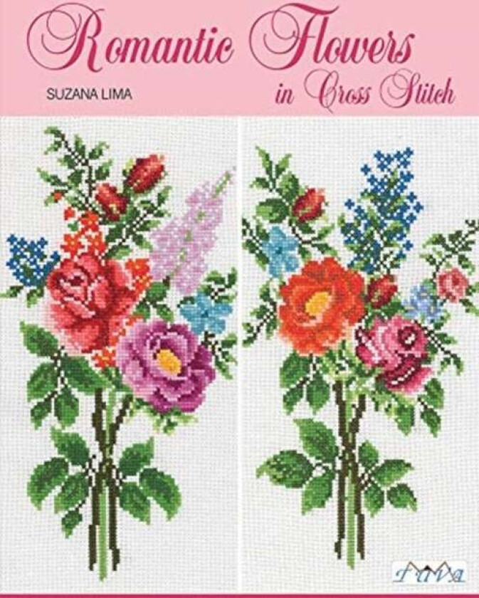 Romantic Flowers in Cross Stitch av Suzana Lima