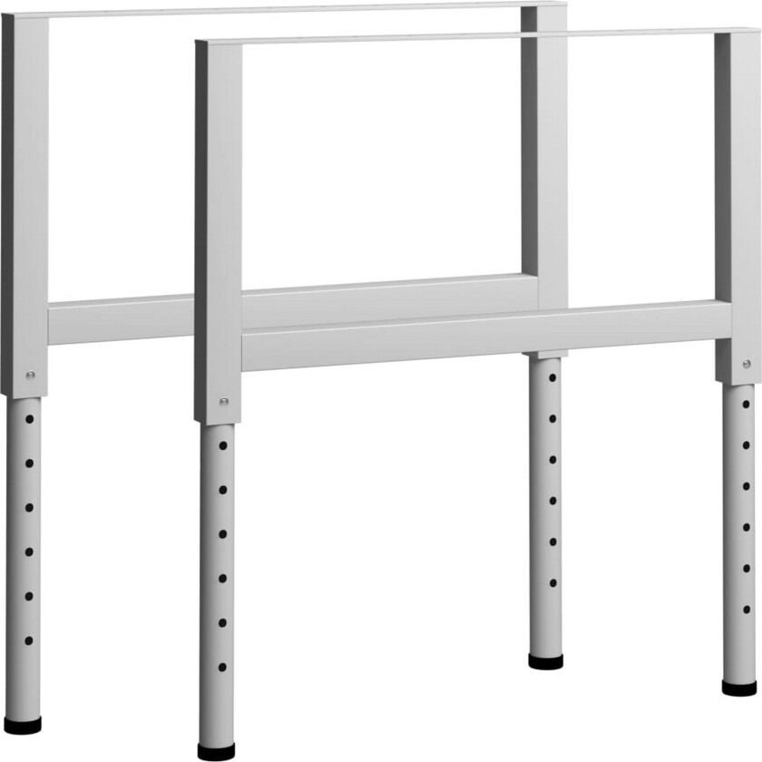 Justerbare arbeidsbenkerammer 2 stk metall 85x(69-95,5)cm grå