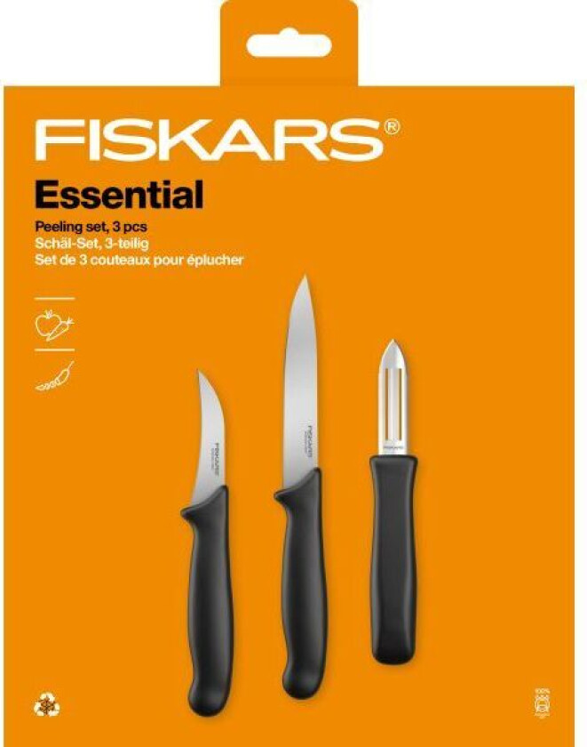 Essential 1065600 Skrellersett 2 kniver + potetskreller