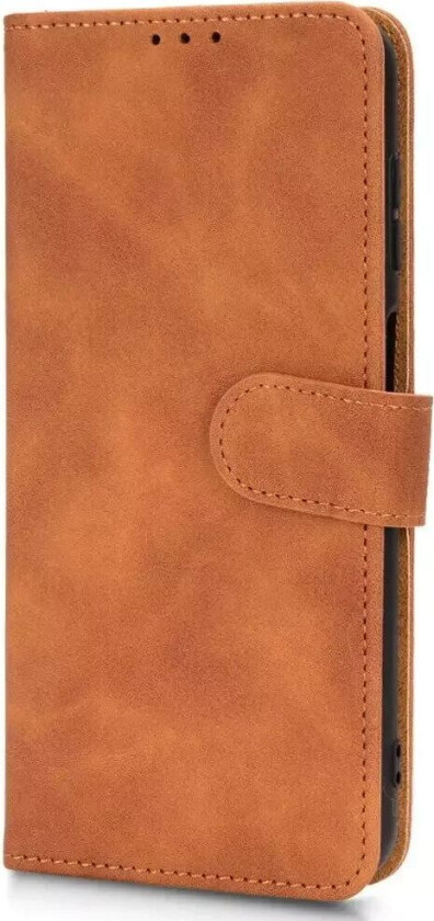 Samsung Galaxy M13 Lær Flip Deksel med Lommebok og Magnetisk Lukking - Brun