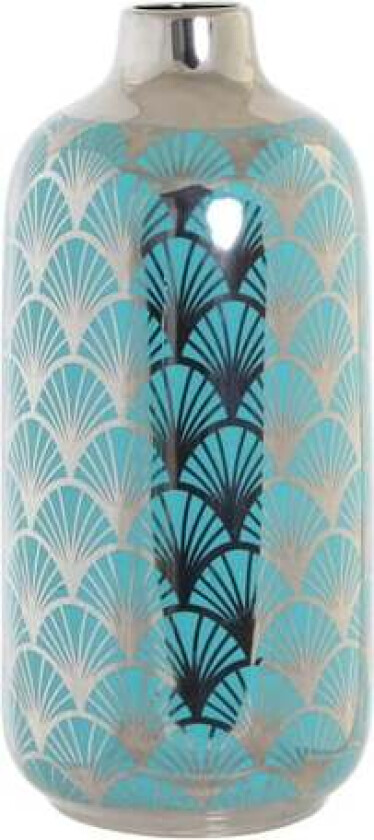 Vase DKD Home Decor Porselen Turkis Oriental (15 x 15 x 41,5 cm)