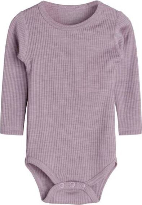 Hust & Claire Berry Ribb Body I Ull/lyocell, Woodrose